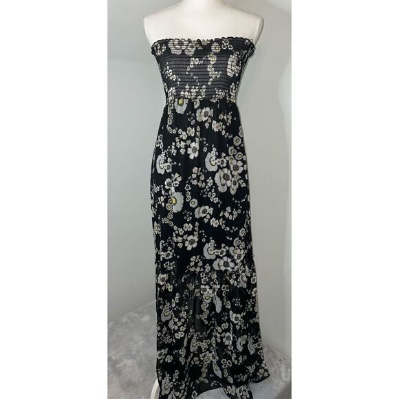 Vintage y2k Vertigo Paris Daisy Floral Maxi Tube Dress S - Picture 1 of 7